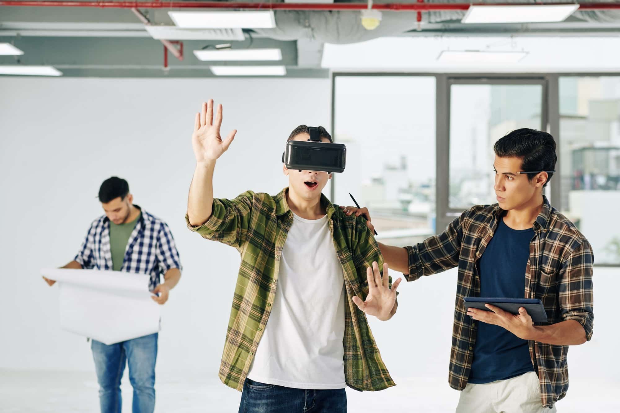 Man Using VR Headset